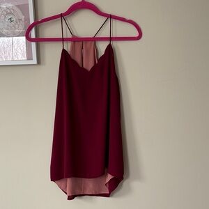 Express Burgundy and Pink Camisole